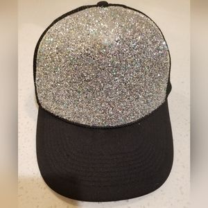 Silver Sparkle Trucker Hat